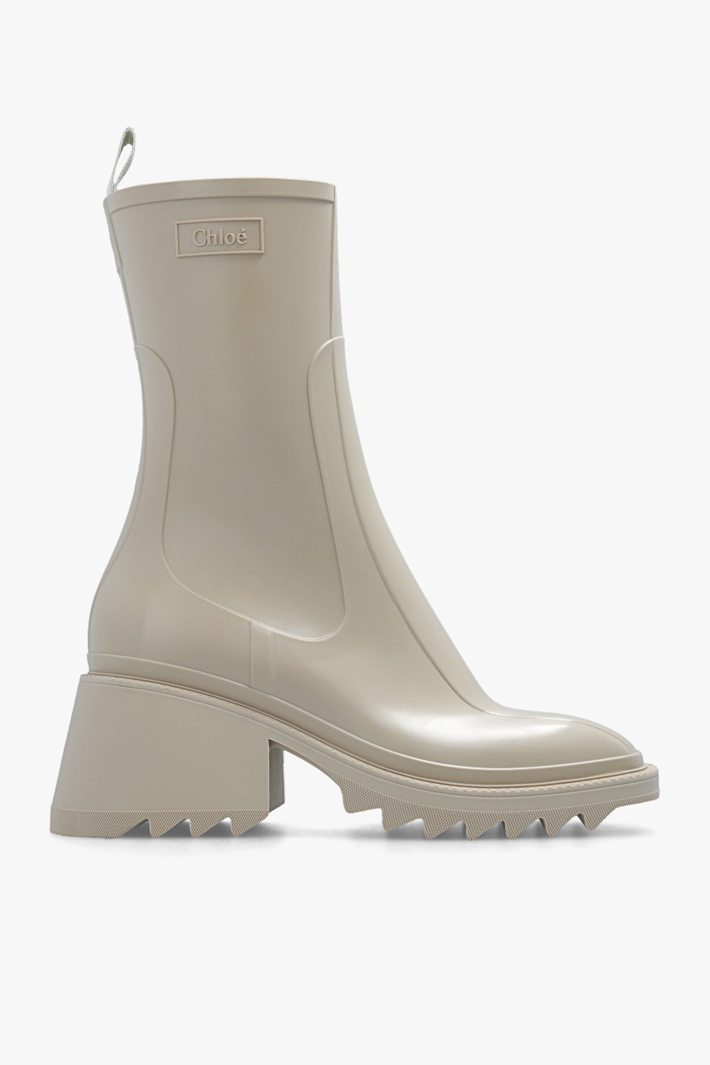 Beige Betty heeled rain boots Chlo Vitkac France